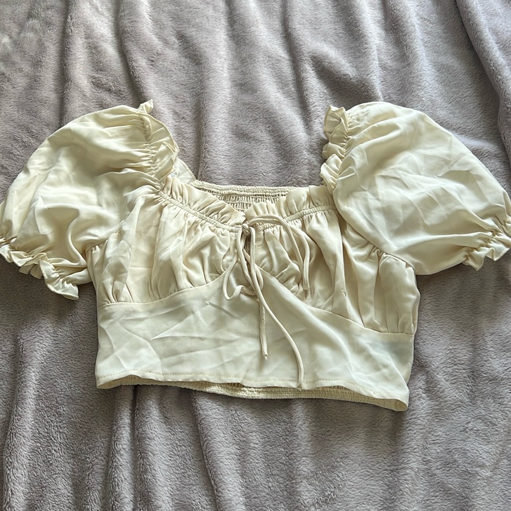 Yellow Cropped Summer Top